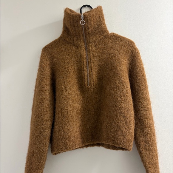 Wilfred Free Brown Wool and Alpaca Sweater - Picture 4 of 5